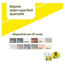 Rejunte Epoxi Superfacil Quartzolit 1kg Branco Foto mini 2