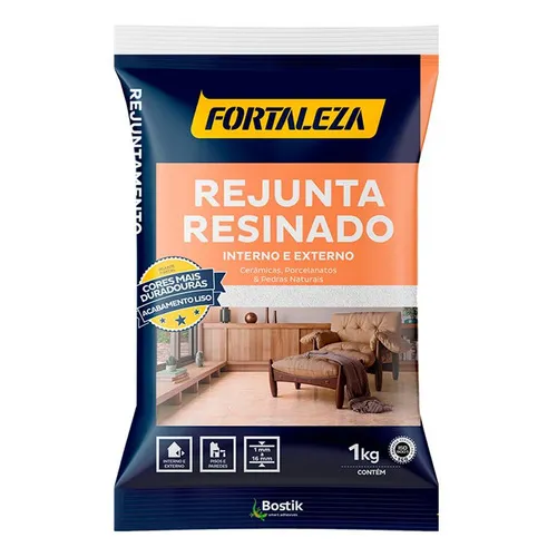 Rejunte Resinado P/ Porcelanatos Fortaleza 1kg- Bege Foto 1