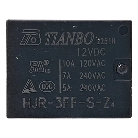 Relé 12v 10a (hjr-3ff-s-z4/12vdc) Tianbo Foto 1