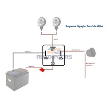 Relé Automotivo 4 Pinos 40 Amperes Com Suporte E Fusivel Foto mini  3
