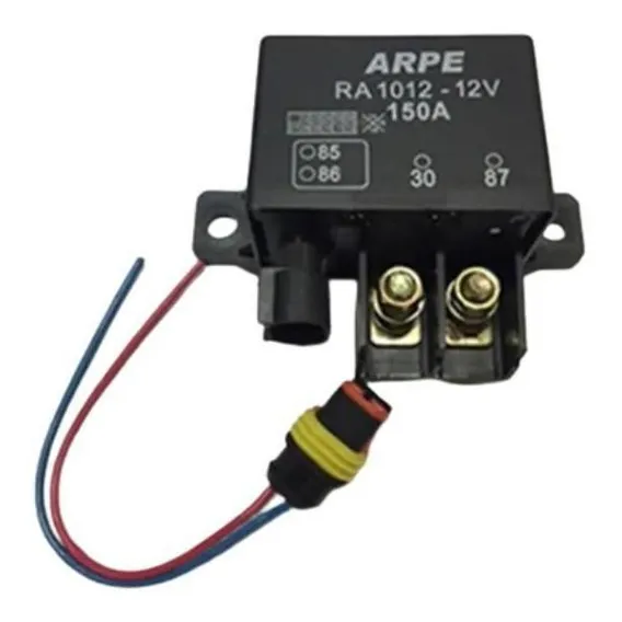Rele Auxiliar 12v 150a Na Auxiliar De Partida Com Chicote Foto 1