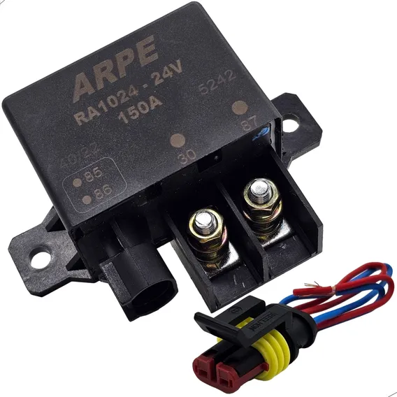 Rele Auxiliar 24v 150a Na Auxiliar De Partida Com Chicote Arpe RA1024C Foto 1