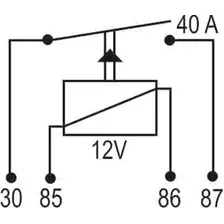 Rele Auxiliar 4 Pinos Invertido 40a 12v Ignição Eletrônica Foto mini 2