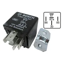 Rele Auxiliar 5 Term. 12v 30a C/suporte Preto Foto mini  2