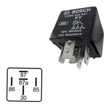 Rele Auxiliar 5 Term. 12v 30a C/suporte Preto Foto mini  3