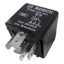 Rele Auxiliar 5 Term. 12v 30a C/suporte Preto Foto  mini 1