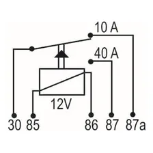 Rele Auxiliar Reversor Com Resitor 5 Terminais 40/10a 12v Foto mini  2