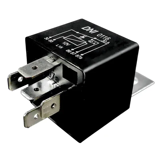 Rele Auxiliar Universal C/ Suporte 12v 40/30a 5 Terminais Foto 1