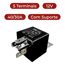 Rele Auxiliar Universal C/ Suporte 12v 40/30a 5 Terminais Foto mini 3