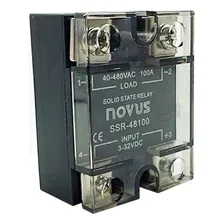Rele De Estado Solido Ssr Novus 100a 3-32vdc Saída 40-480vac Foto mini 1