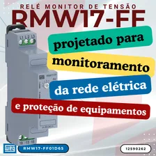 Relé de Monitoramento Falta De Fase WEG 200V/240V RMW17-FF01D65 1 NA/NF Foto mini 2