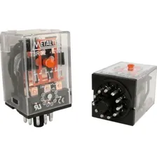 Relé Encaixe 8 Pinos 2 Rev. 24v Com Led T2r - Metaltex (i) Foto mini 1