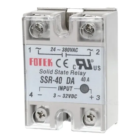 Rele Estado Solido Fotek 40a Ssr-40da 40a 380v 3-32v Com Foto 1