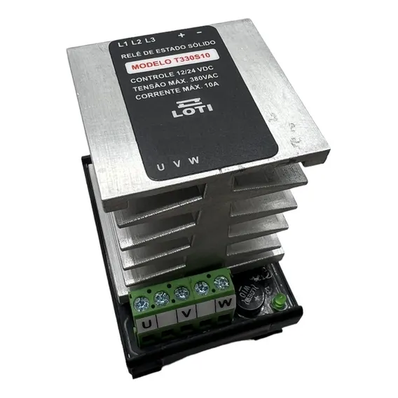Relé Estado Sólido Trifásico Loti T330s10 10a 1cv 12-24vdc Foto 1