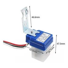 Rele Fotoelétrico Fotocélula Sensor 110v220v 6a Acende Noite Foto mini  2