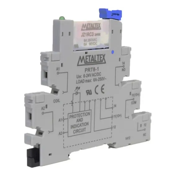 Relé Interface Prz 6a 12v Relé+base Prz-1r-12 - Metaltex (i) Foto 1