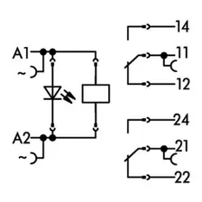 Rele Interface Wago 788-312 / 2 Contatos Reversíveis 24vdc Foto mini  2