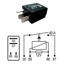 Rele Mini Auxiliar 12v 40a Com 4 Pinos Com Resistor Dni0125 Foto mini 4