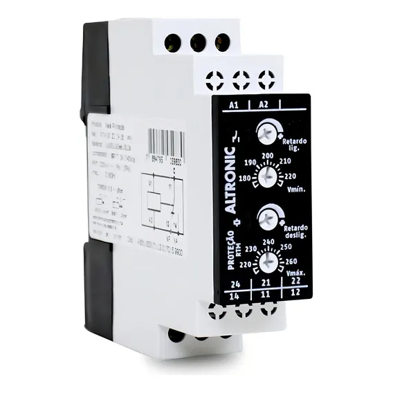 Rele Monitor Tensão Monofásico Altronic 220v Retardo Rtm Foto 1