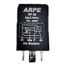 Relé Pisca 12v 400w 4 Terminais Fiat Gm Marcopolo Volvo Foto  mini 1