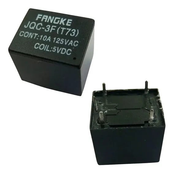 Rele Relay T73 Dc 5v 5 Terminais 10a 125v Foto 1