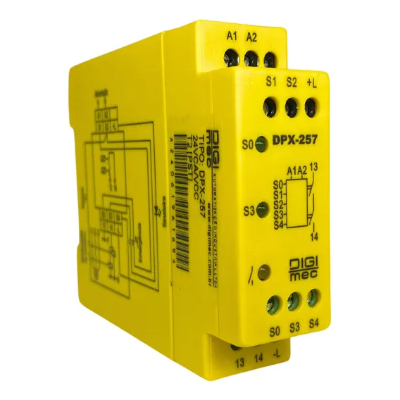 Rele Segurança Parada Emergência 24v Dpx-257 T2 - Digimec Foto 1