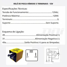 Rele Seta Pisca Led 12v Híbrido Carro Moto Caminhao Leve Foto mini  2