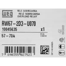 Rele Sobrecarga Weg Rw67-2d3-u070 57-70a Foto mini 4