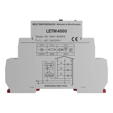 Relé Temporizador Timer Minuteria Multifunção 110V 220V Bivolt Din35 Exatron LETM4000 Foto mini 2