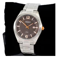 Relgoio Orient Masculino Social Classico - Mtss1095 M2sx Cor da correia Prata Cor do bisel Prata Cor do fundo Preto Foto  mini 1