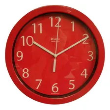 Relógio 6719 De Parede Alumínio 30 Cm Vermelho Vidro Herweg Foto mini 1
