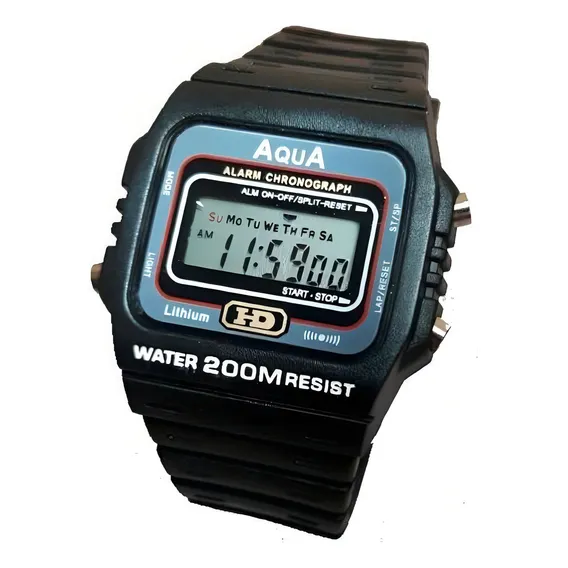 Rel贸gio Aqua Aq 37 A Prova D谩gua Masculino Foto 1