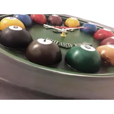 Rel贸gio Artesanal Em Gesso - Academy Billiard Sallon Cor da estrutura Preto Cor do fundo Verde Foto mini 2