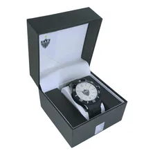 Rel贸gio Atl茅tico Mineiro Galo Masculino Borracha Preto Galo-001-4 Fundo Branco Foto mini 3