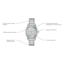 Rel贸gio Bulova Feminino Diamond Quartz 96R216 Foto mini 2