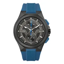 Relógio Bulova Maquina Azul 98b380 Foto  mini 1