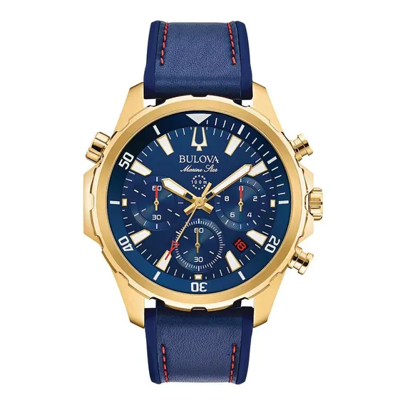 Rel贸gio Bulova Masculino Star Marine Crono 97b168 Foto 1