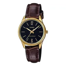 Relógio Casio Collection Feminino Dourado Ltp-v005gl-1budf Foto  mini 1