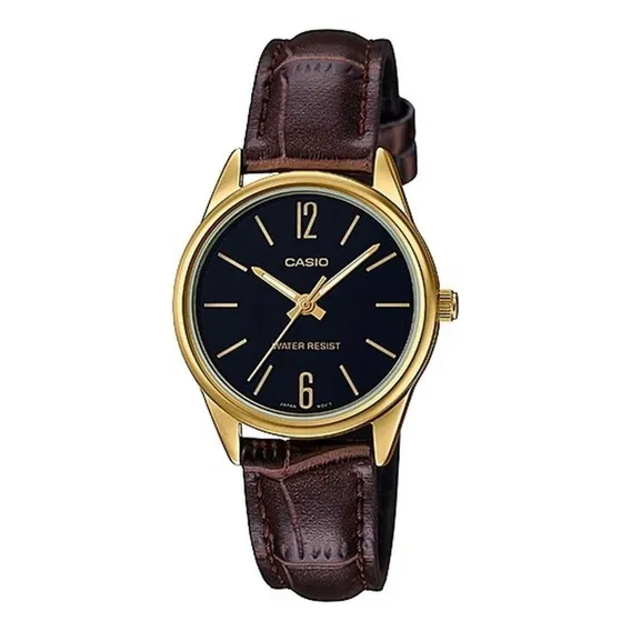 Relógio Casio Collection Feminino Dourado Ltp-v005gl-1budf Foto 1