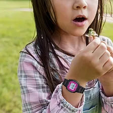 Relogio Casio Feminino Iluminator La-20wh 4adf Rosa Digital Correia Preto Fundo Positivo Foto mini 4