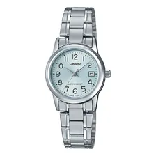 Relogio Casio Feminino Ltp-v002d 2bu Prata Aço Analogico Cor Do Fundo Azul Foto mini 1