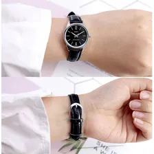 Relogio Casio Feminino Ltp-v005l 1bu Prata Couro Analogico Cor da correia Preto Cor do fundo Preto Foto mini  3