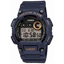 Relógio Casio Masculino Alarme Vibratório W-735h-2avdf Cor da correia Azul Foto  mini 1