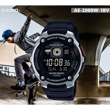Rel贸gio Casio Masculino Digital Hora Mundial Ae-2000w-1bvdf Foto mini 3