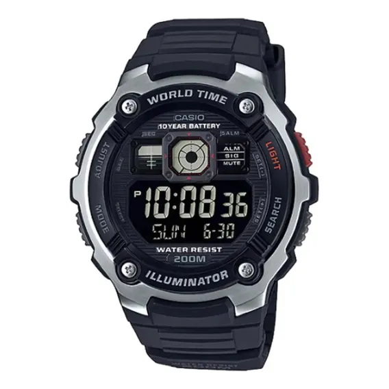 Relógio Casio Masculino Digital Hora Mundial Ae-2000w-1bvdf Foto 1