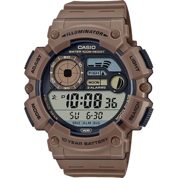Relógio Casio Masculino Digital Pescaria Pulseira Borracha Foto 1