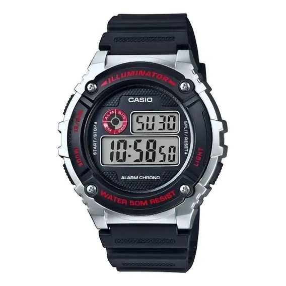 Relógio Casio Masculino Digital W-216h-1cvdf Foto 1