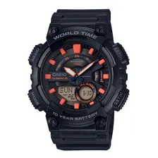 Relógio Casio Masculino Standard Aeq-110w-1a2vdf Correia Preto Foto  mini 1