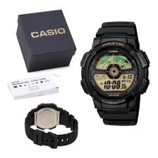 Relógio Casio Masculino World Time Preto - Ae-1100w-1bvdf-sc Foto  mini 1