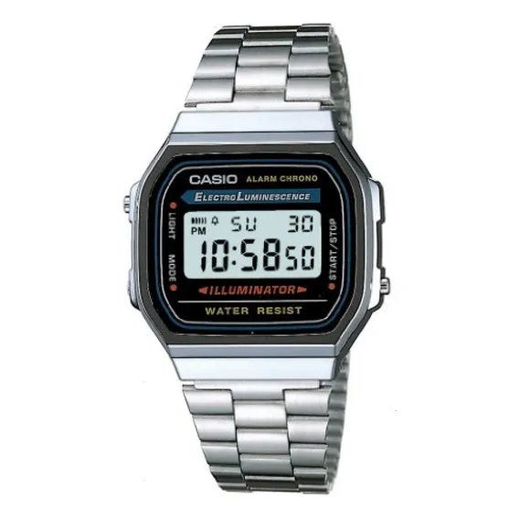 Rel贸gio Casio Rel贸gio eletroluminescente vintage Casio A168wa Foto 1